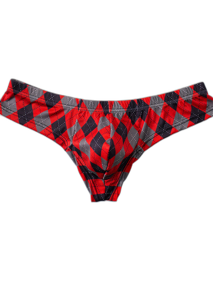 Men’s Low-Rise U-Convex Print Thong