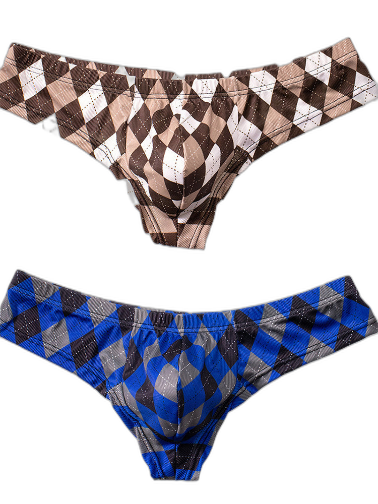Men’s Low-Rise U-Convex Print Thong