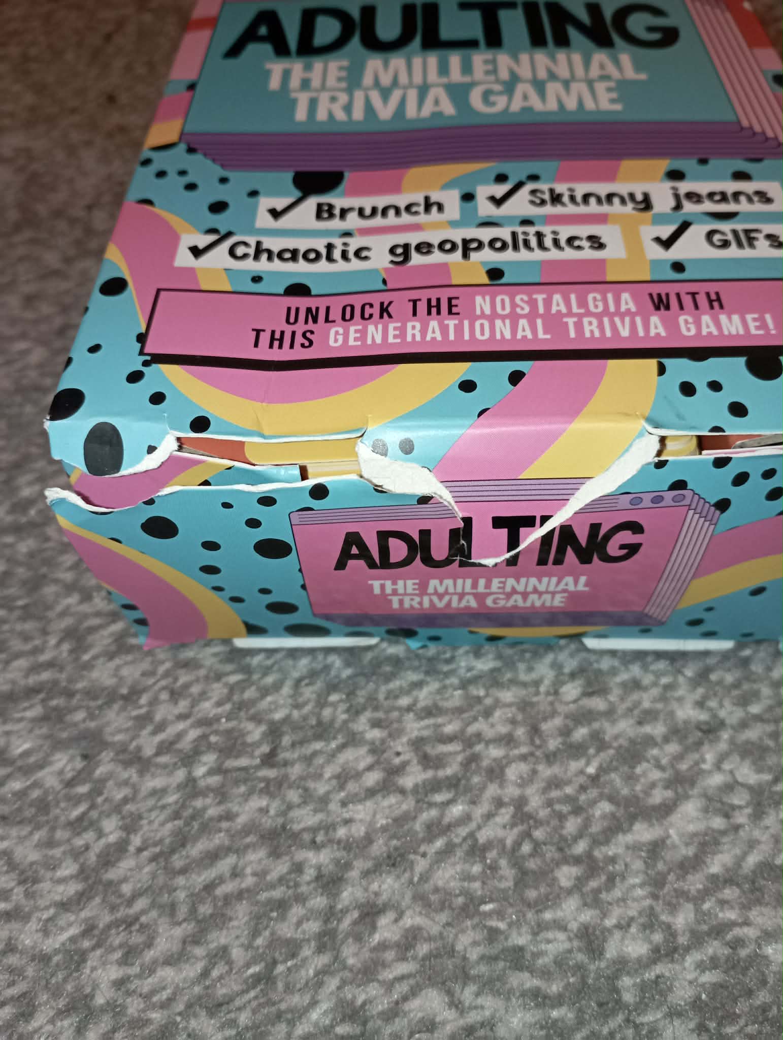 ADULTING THE MILLENNIAL TRIVIA GAME 2+players (age 25+)