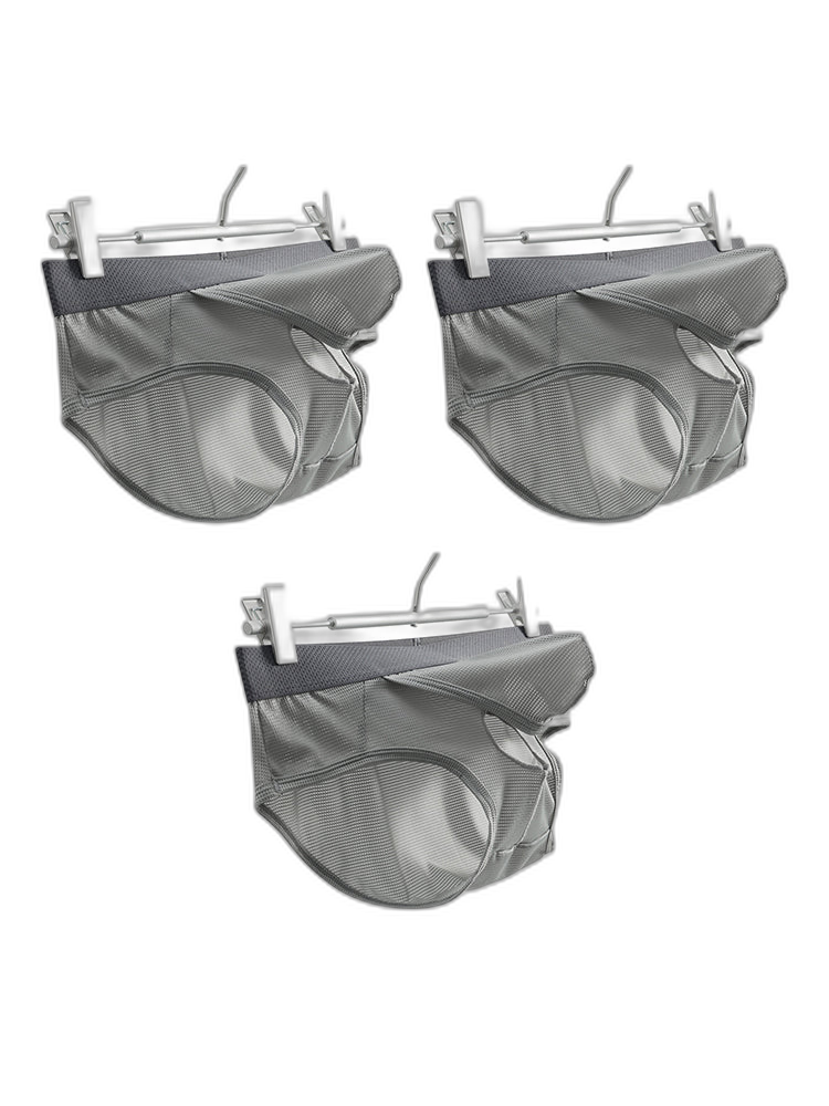 3 Pack Men's Low-Rise Mesh Briefs with Breathable Support & Convenience Fly
