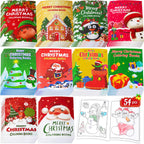 90shine 54Pcs Christmas Coloring Books for Kids Bulk — Stockings, Goodie Bags & Holiday Party Favors