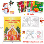 90shine 54Pcs Christmas Coloring Books for Kids Bulk — Stockings, Goodie Bags & Holiday Party Favors