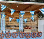 90shine 230ft Oktoberfest Bavarian Pennant Banner | Double-Sided Flags for German Party Decor