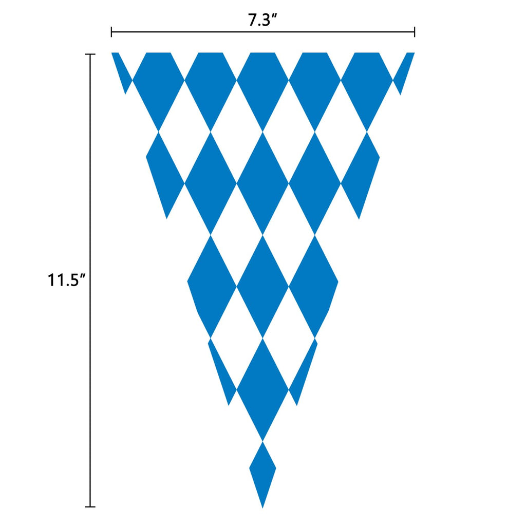 90shine 230ft Oktoberfest Bavarian Pennant Banner | Double-Sided Flags for German Party Decor