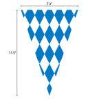 90shine 230ft Oktoberfest Bavarian Pennant Banner | Double-Sided Flags for German Party Decor