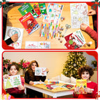 90shine 54Pcs Christmas Coloring Books for Kids Bulk — Stockings, Goodie Bags & Holiday Party Favors