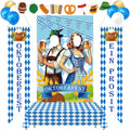 90shine 13Pcs Oktoberfest Decorations Set – Bavarian Backdrop, Door Banners, Garland & Balloons