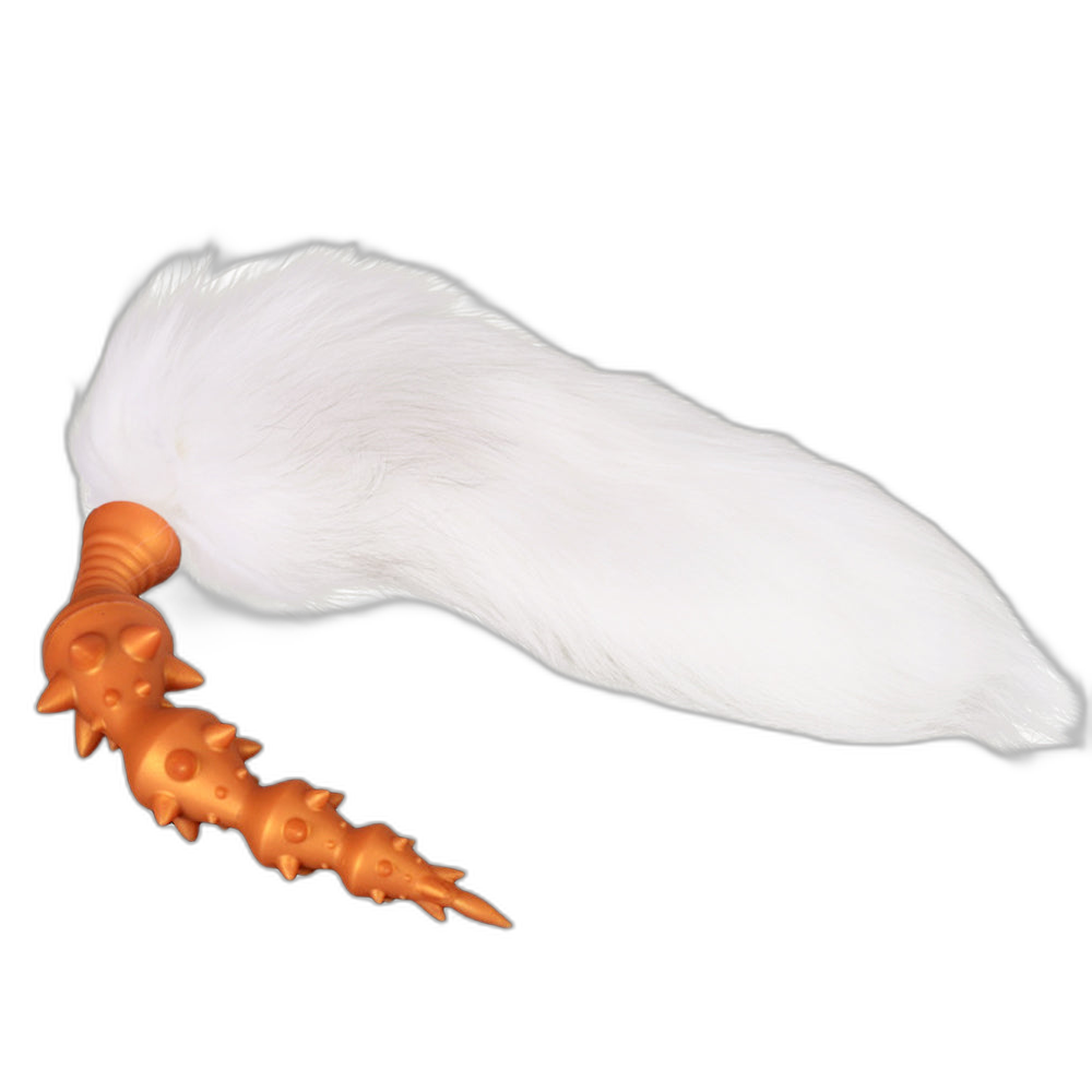 Amarok - Wolf Anal Beads - 4 Anal Ball Bump Point Irritating Sex Toy - Wolf Tail Butt Plug