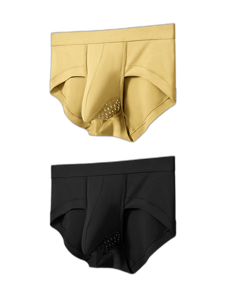 2 Pack Men's Breathable Pouch Separate Modal Briefs