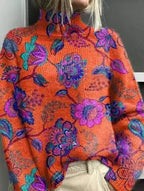 Christmas Abstract Print Casual Cardigan Coat