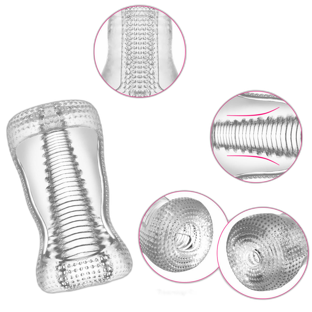 Ribbed Transparent Masturbator