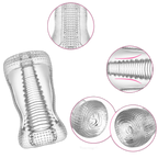 Ribbed Transparent Masturbator