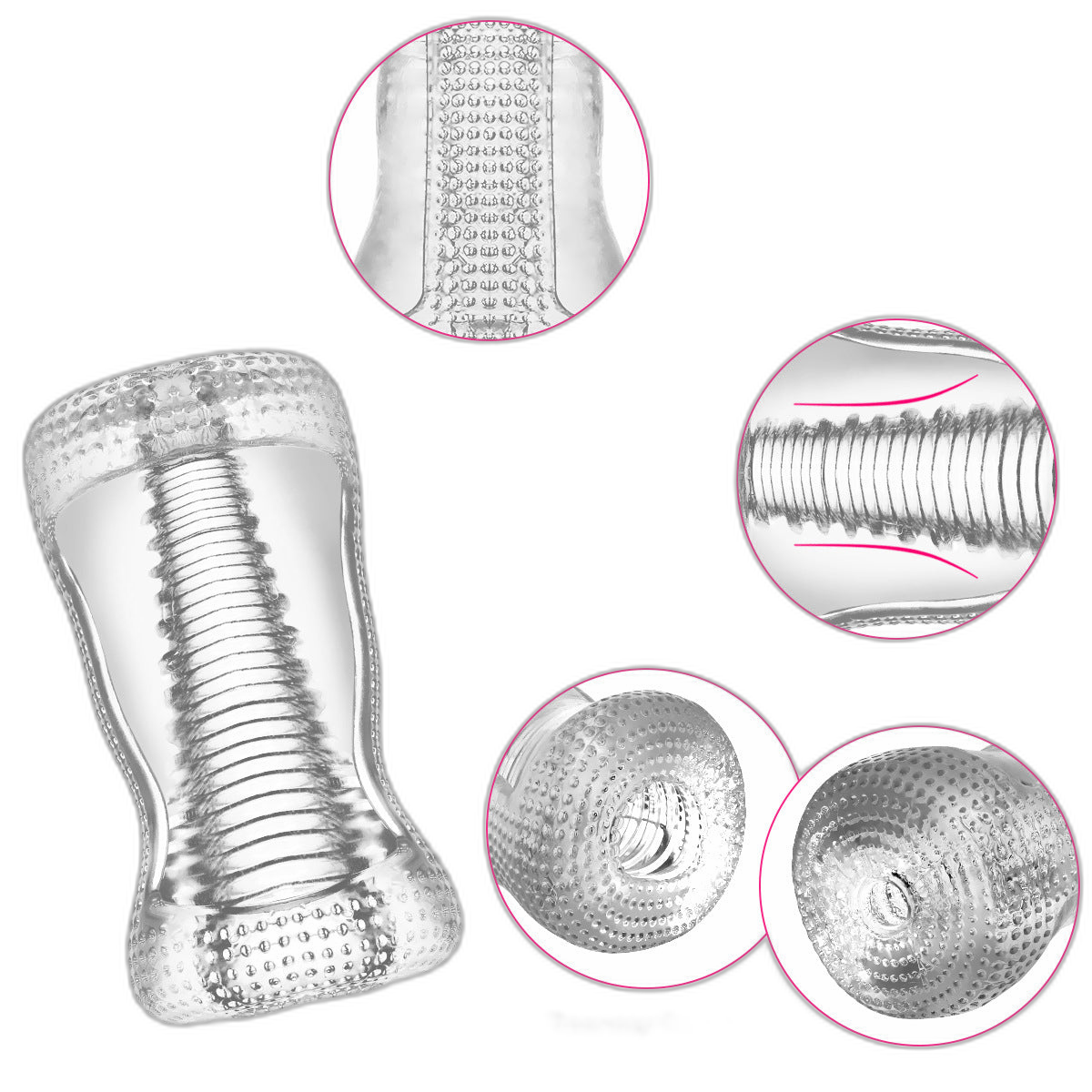 Ribbed Transparent Masturbator