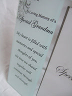 In Loving Memory, Special Grandma Memorial Glass 6"x4" (15x10cms) Photo Frame with Sentimental Verse