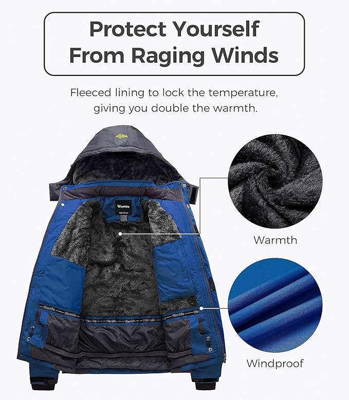 Ski Jacket Winter Coat Waterproof Windproof Outdoor Snowboarding Wantdo