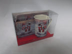 Christmas Snowman fine bone china set includes - mug coaster & tray