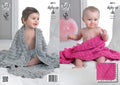 King Cole 4211 Knitting Pattern Baby Shawls to knit in King Cole 4 Ply or DK