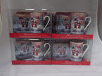 Christmas Snowman fine bone china set includes - mug coaster & tray