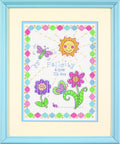 Dimensions Baby Hugs Stitching Kit - Counted Baby Birth Record So Sweet