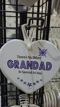 CERAMIC HEARTS - HANDCRAFTED - LOVE - SPECIAL GRANDAD "THERE IS NO OTHER GRANDAD AS SPECIAL AS YOU