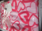 Pink Hearts Baby Cot Blanket by Nursery Time 100x150cm