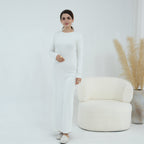 Plus-size Stretchy Long-sleeve Slip Dress