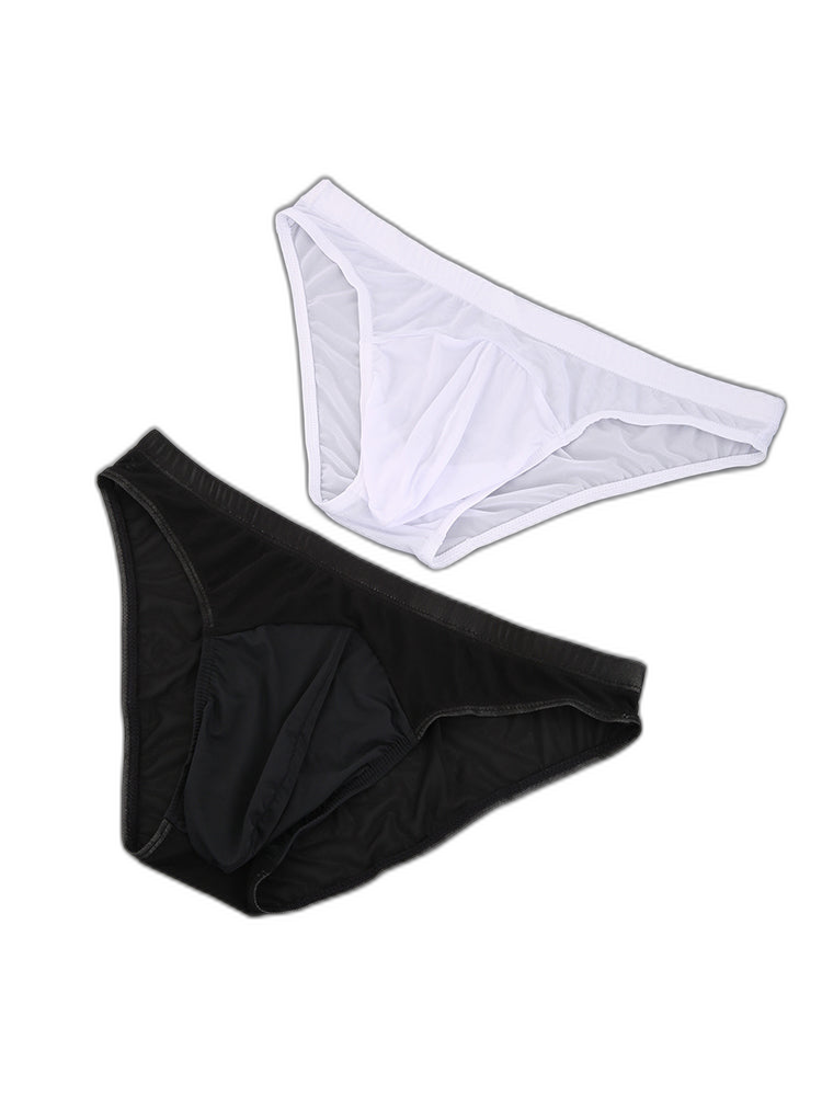 2 Pack Men's Seductive Mesh Sheer Briefs