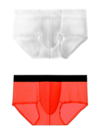 2 Pack Men's Ultra-Thin Breathable Antibacterial Crotch Briefs