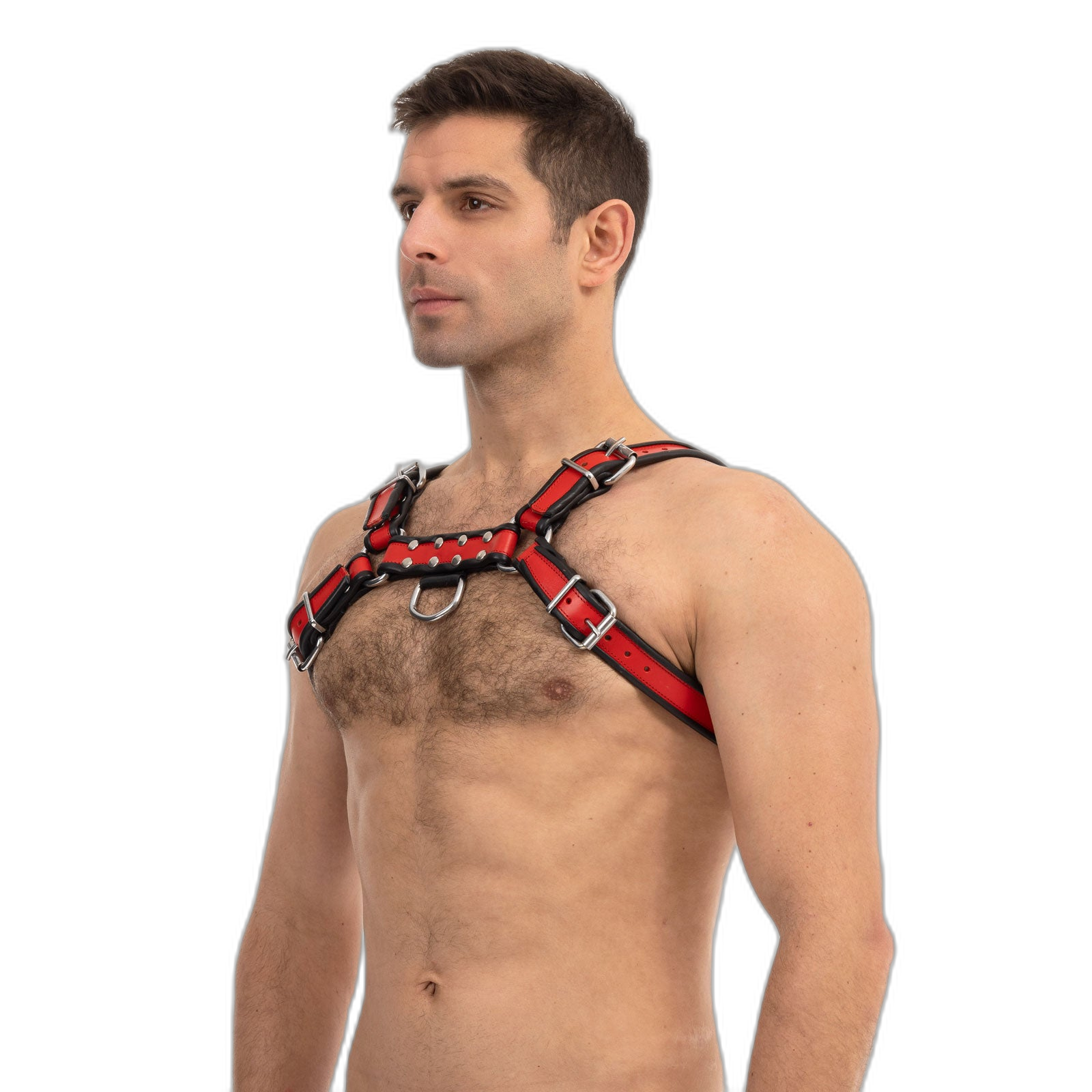 Prowler RED Leather Bull Harness Black Red