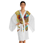 Retro Cool White - Womens Kimono Robe