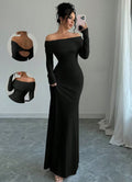 Women's  Off-shoulder Fashion Slim Temperament Sexy Sheath Dress