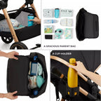 Kinderkraft Esme 3-in-1 Travel System with Mink Pro Car Seat - Pure Black