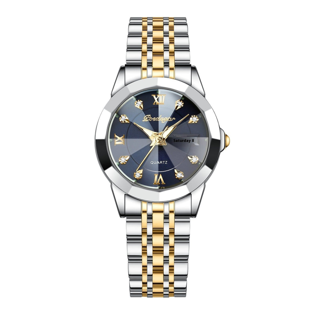 Women's Waterproof Luminous Double Calendar Wrist Watch