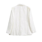 Casual Embroidered Hollow Out Single Breasted Jacket