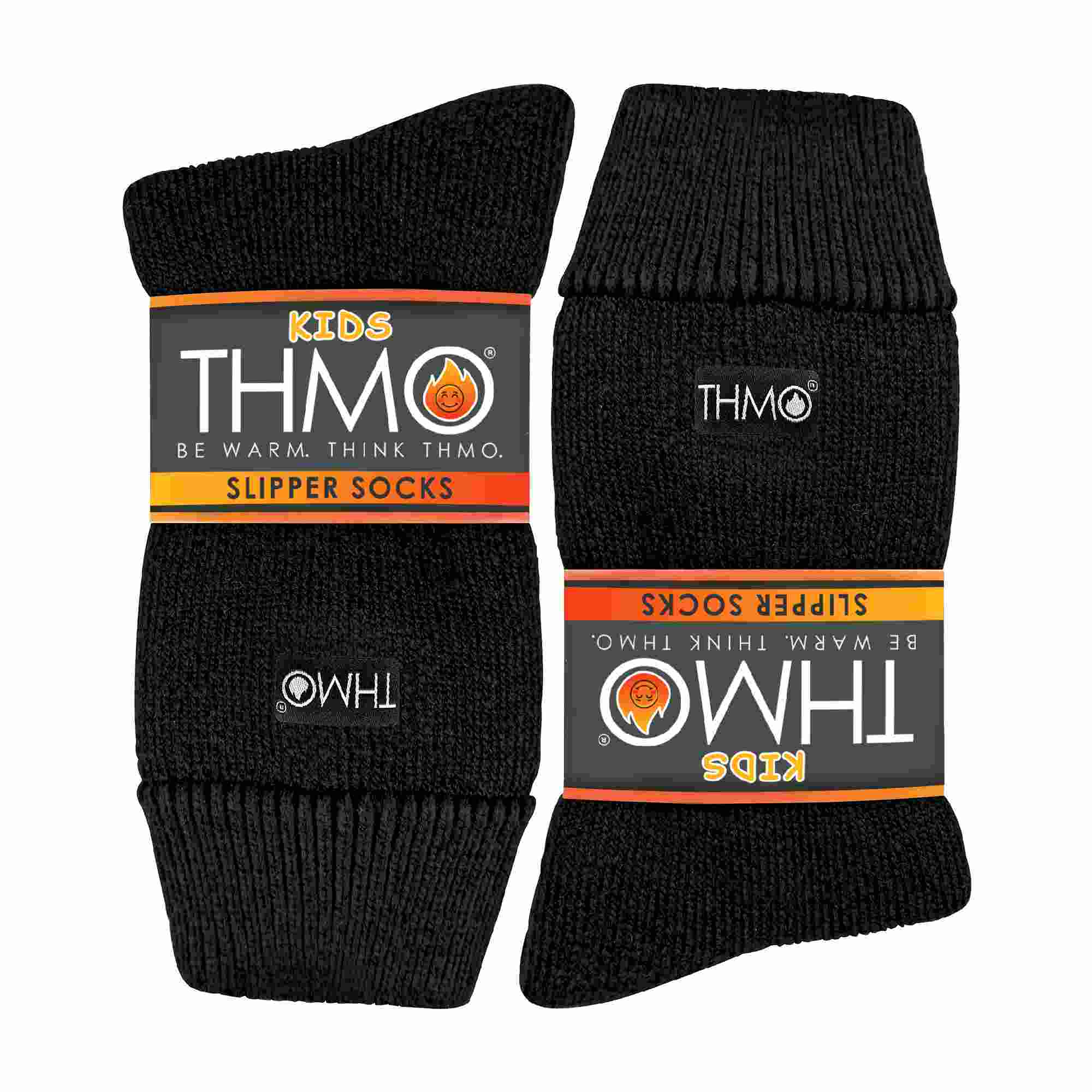 1 Pack Kids Indoor Thermal Slipper Socks with Grips (3 Sizes)