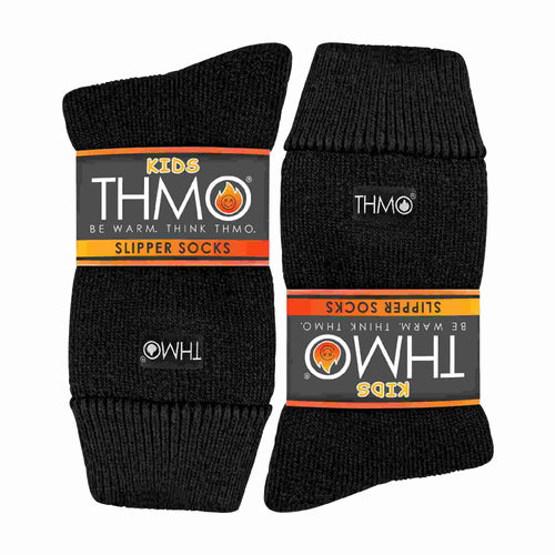 1 Pack Kids Indoor Thermal Slipper Socks with Grips (3 Sizes)