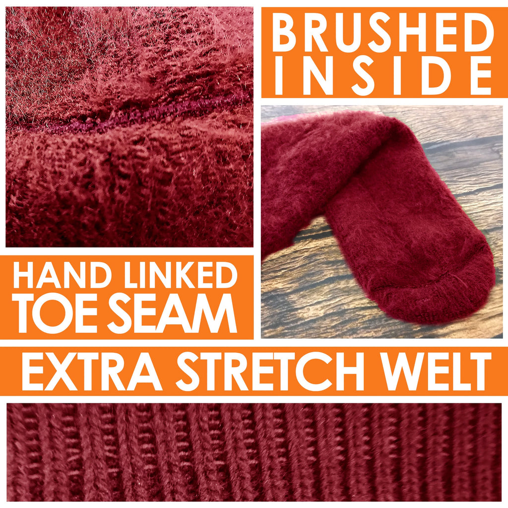 3 Pack Kids Indoor Thermal Slipper Socks with Grips