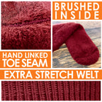 3 Pack Kids Indoor Thermal Slipper Socks with Grips