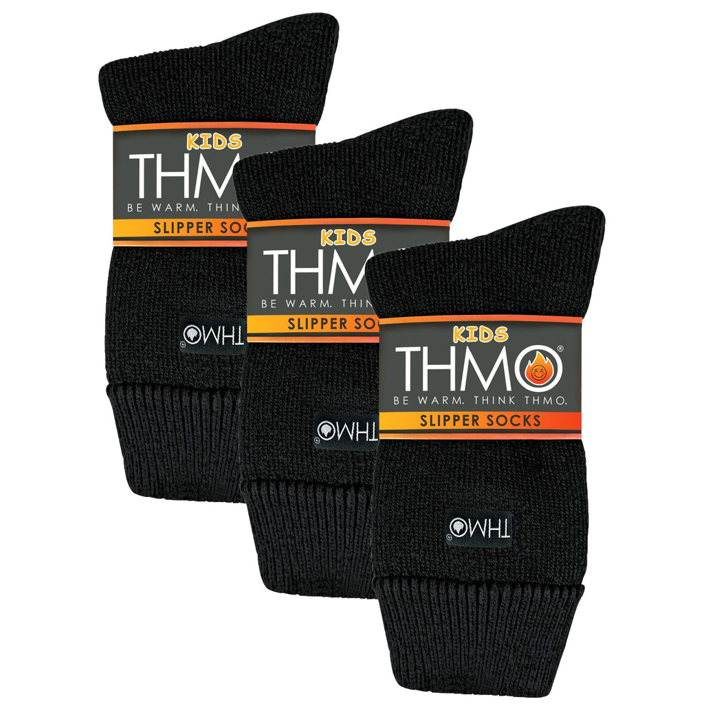 3 Pack Kids Indoor Thermal Slipper Socks with Grips