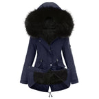 Parka Cotton-padded Coat Mid-length Hooded