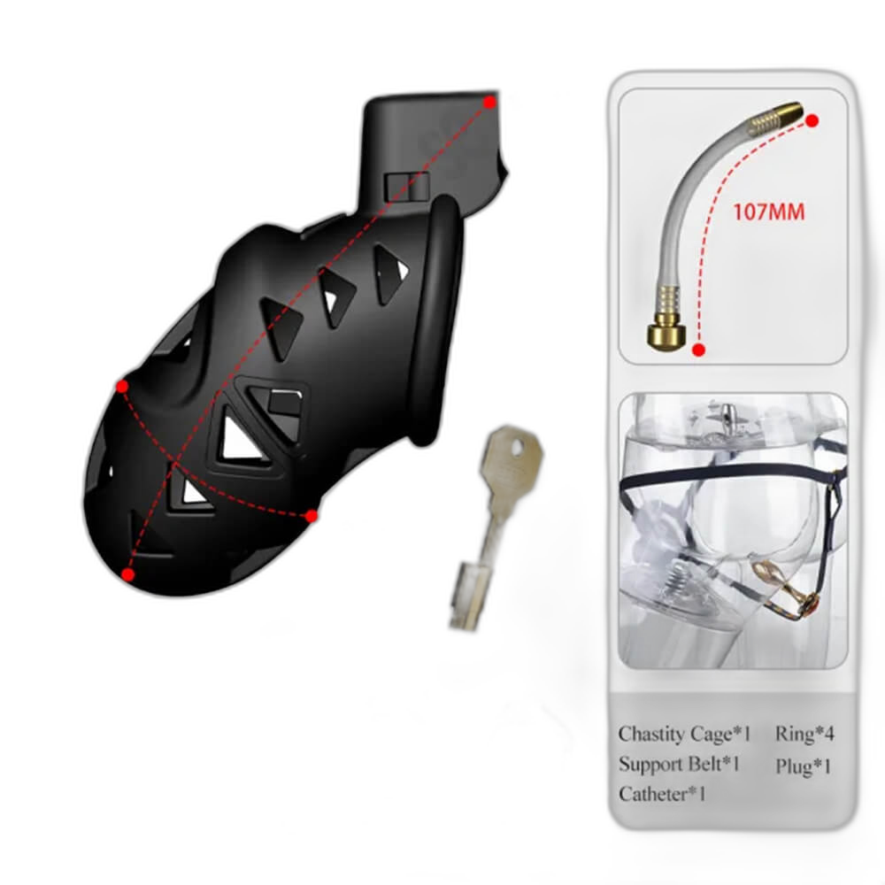 Rattlesnake - Chastity Cage with Butt Plug