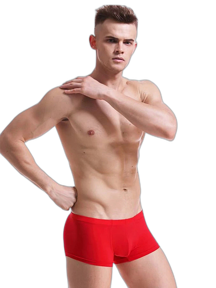 Thin Breathable Ice Silk U Convex Boxers for Men
