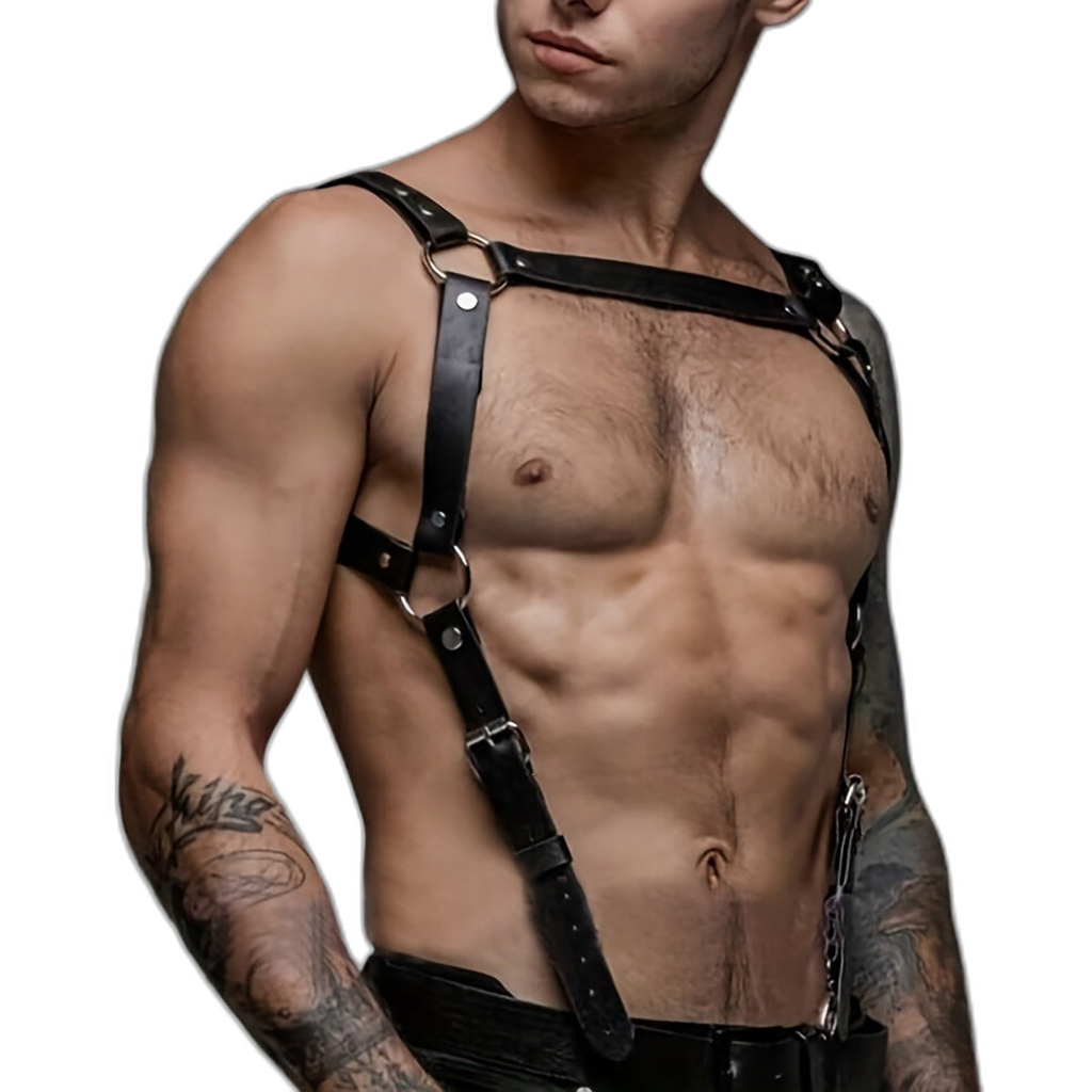 Adjustable Dominion Leather H-Harness Suspender