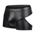 Open-Back Leather Boxer Briefs