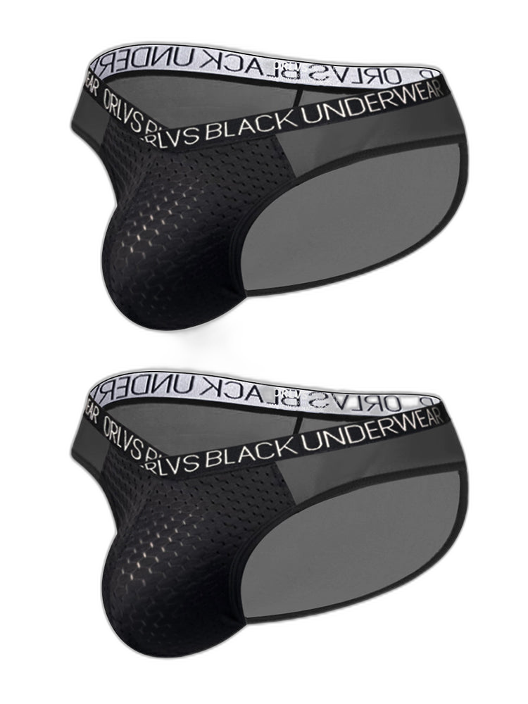 2-Pack Breathable Low Waist U-Convex Semi-Transparent Men's Briefs