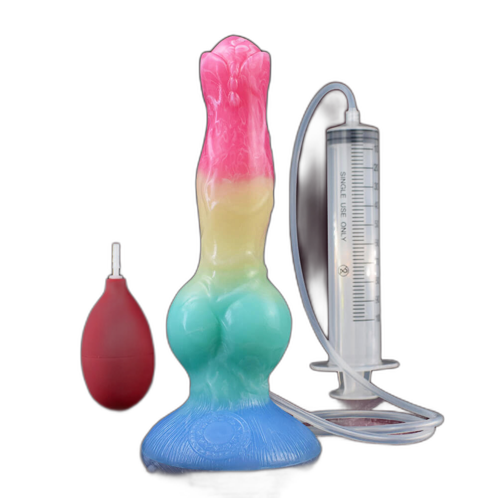 Luna - 8 Inch Squirting Dildo - Kanis Dildo - Knot Dildo