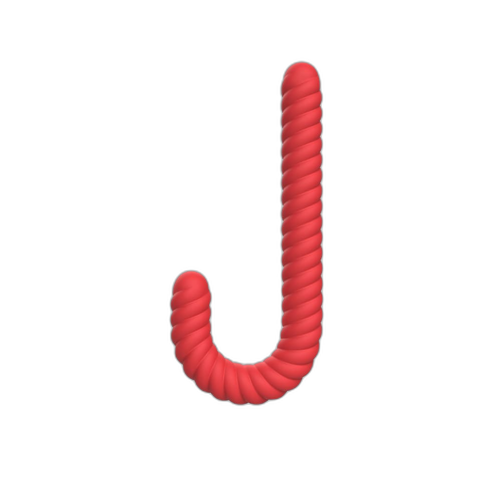 CandyHook – Silicone Butt Hook Plug - Spiral Cane Anal Plug