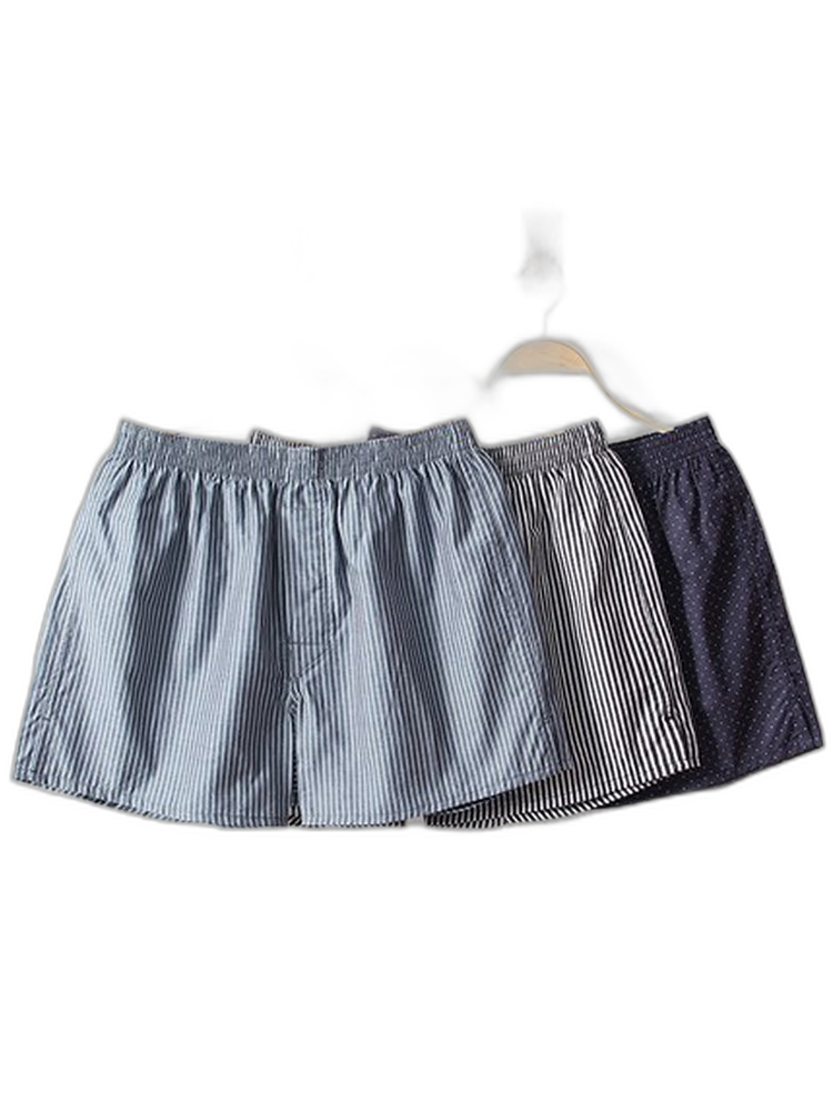 3 Pack Men's Cotton Loose Boxers