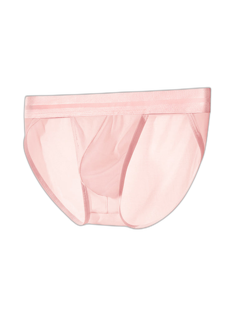 2 Pack Men's Ultra-Soft Ice Silk Quick-Dry Smooth Cooling Briefs