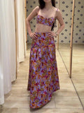 Holiday Floral Top & Skirt Set